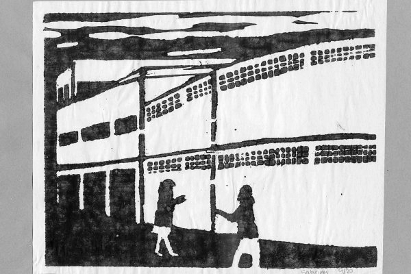 Holzschnitt (Image: Lehrmittel “Bauten, Städte, Landschaften”)