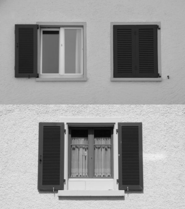 Volets en bois d’un côté ou des deux côtés. (Image: David Häberli)