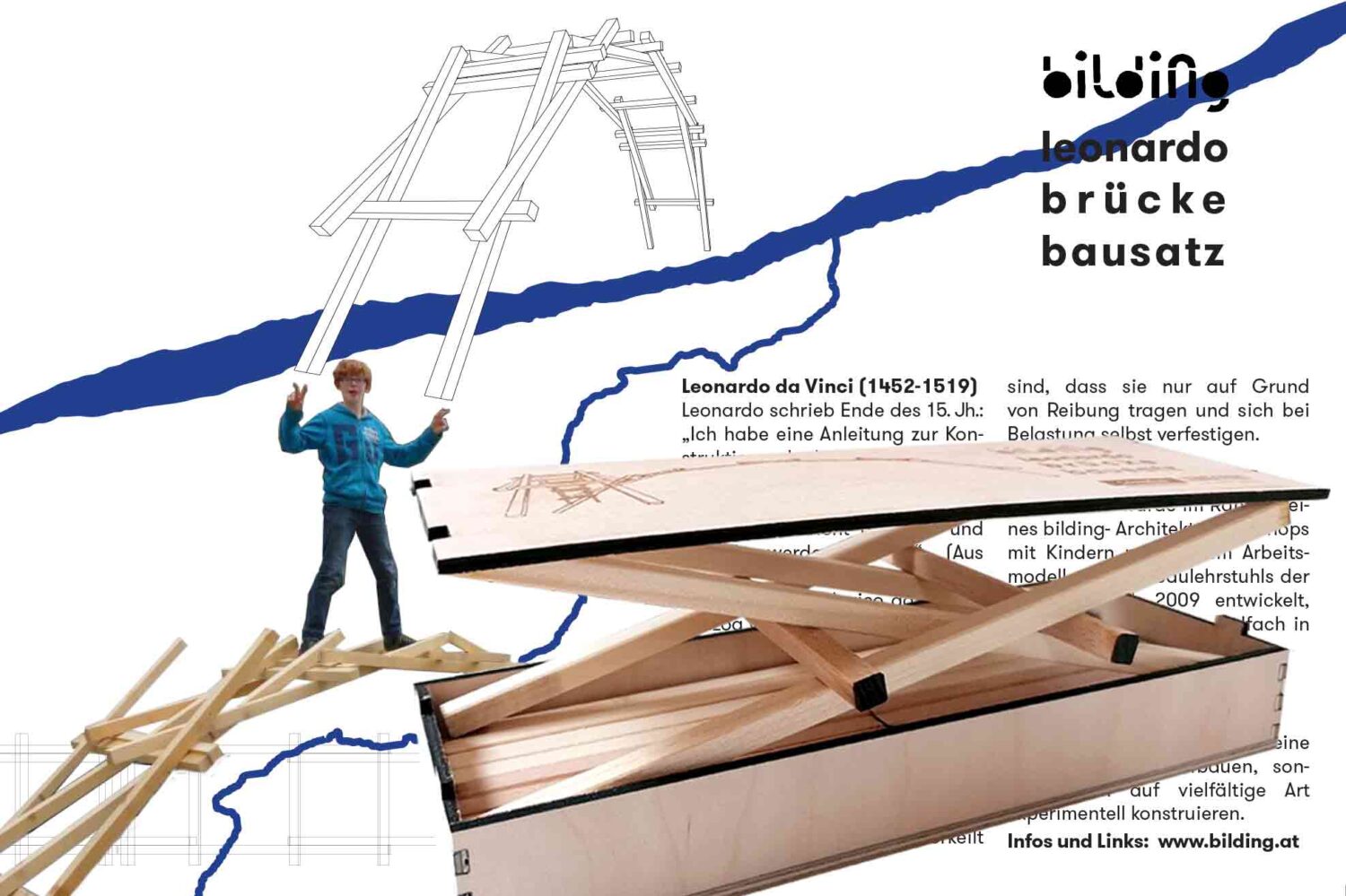 Leonardobrücke-Bausatz